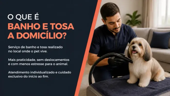 ?Banho & Tosa em Domicílio - Seu Pet Bem Cuidado Sem Sair de Casa!