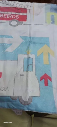 Conjunto lençol de cama e fronha bombeiros