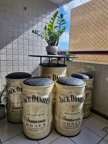 kit bistrô em tambor/tonel personalizado do Jack Daniel?s Tennessee Honey