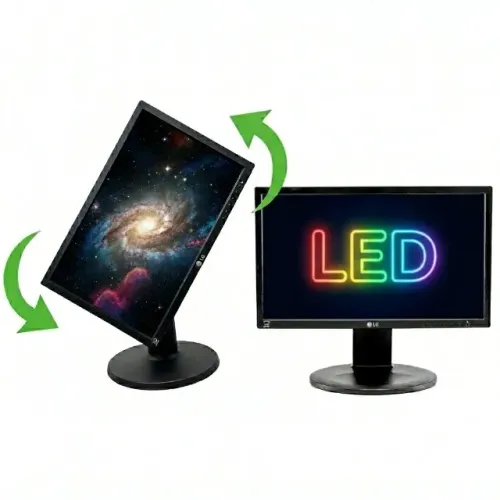 Monitor ergonômico vira vertical e horizontal e ajuste de altura