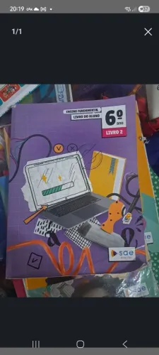 Coleção  sae 6° ano Livros de texto e de dever do aluno usados á lápis para apagar 