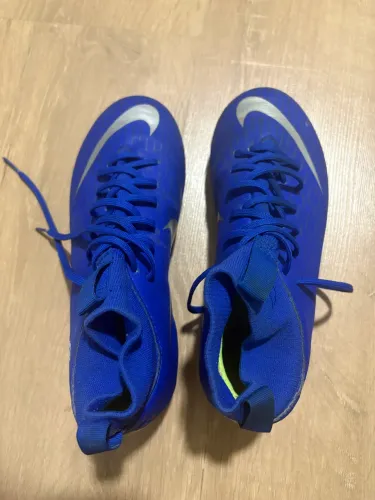 CHUTEIRA NIKE MERCURIAL AZUL TAMANHO 34