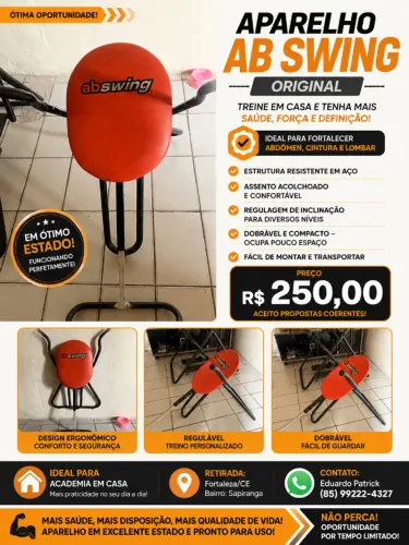 Aparelho Ab Swing Original - Excelente Estado
