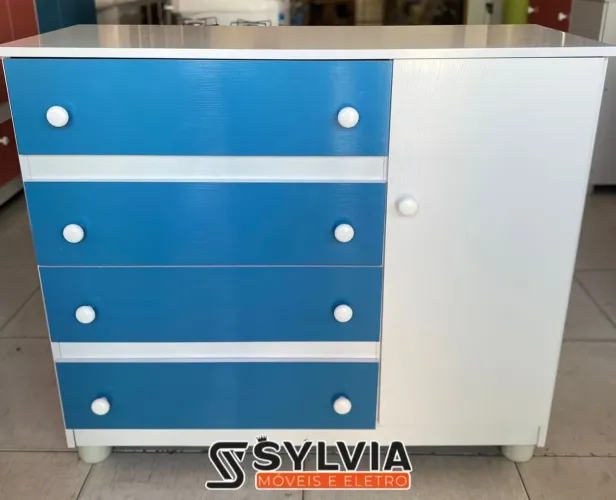 Cômoda 100%mdf 4 gavetas com sapateira 