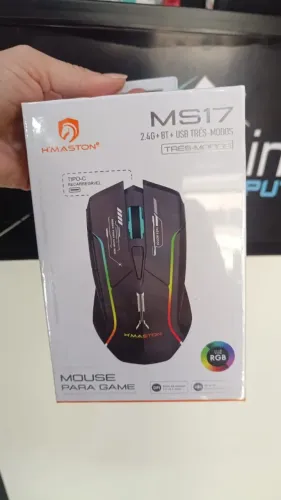Mouse Gamer Sem Fio Bluetooth 3 modos de Uso, Led Recarregável Dpi 800-12800 P/ Jogos Coi