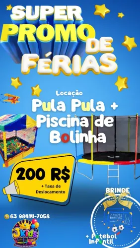 Promoção Locação de Pula Pula + Piscina de Bolinhas