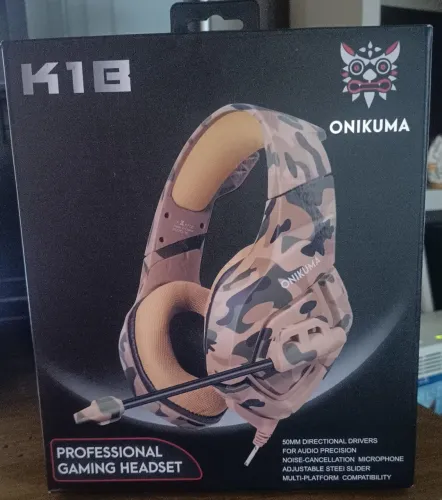Vendo/Troco Headset Gamer Profissional PS4 PS5 XBOX PC Onikuma K1b Camuflado Amarelo