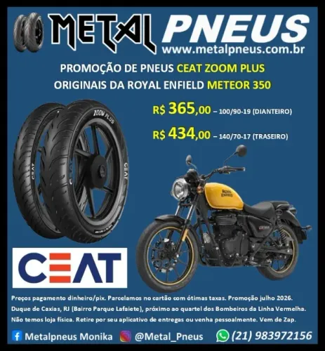 Pneu Moto Ceat Royal Enfield Meteor 350 - Novos Com garantia
