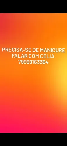 Preciso de manicure *64 falar com Célia