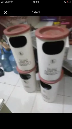 Kit 4 lixeira de acrilico
