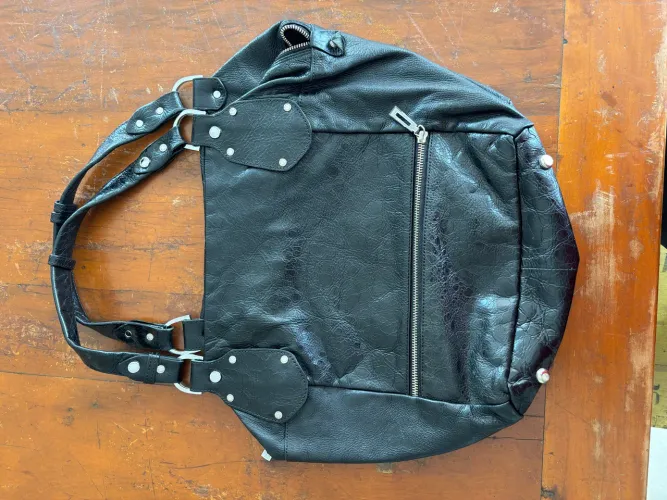 Bolsa de couro preta
