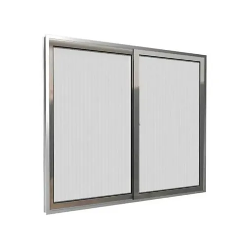 Janela 1,00 x1,50 duas folhas vidro canelado alumínio