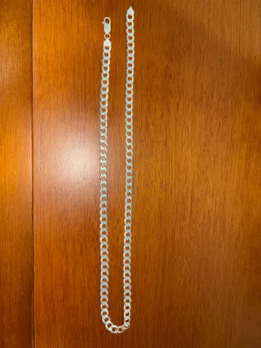 Corrente de prata 7mm, 60cm, 925
