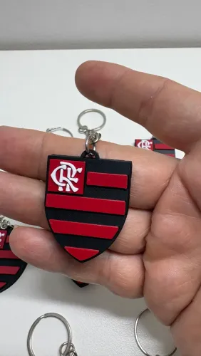 Kit 30 Chaveiros do Flamengo em Relevo 3D - PLA Premium (Novo)
