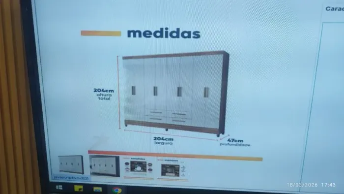 guarda roupas novo embalado
