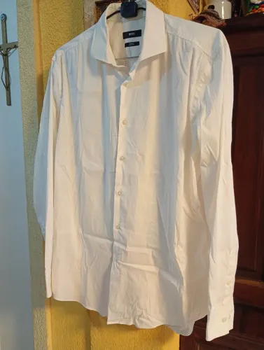 Camisa branca slim com stretch masculina G/GG ( HUGO BOSS)