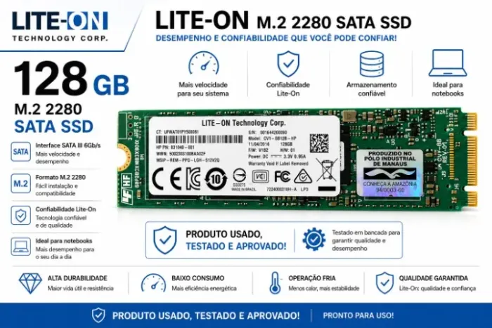 SSD 128GB SATA M.2 2280 LITE-ON       
