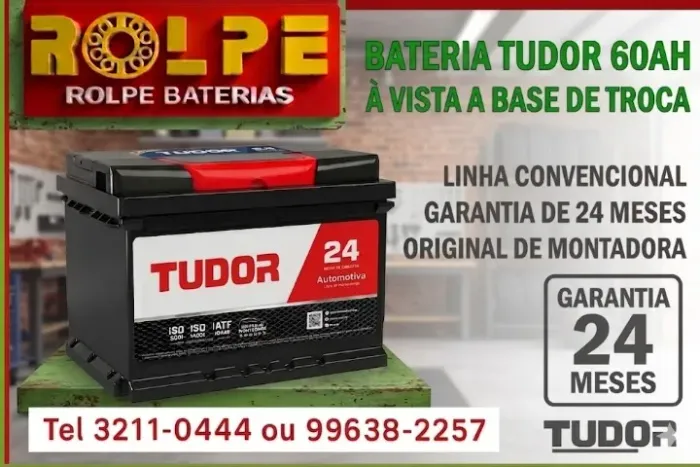 Bateria Padrão de Montadora _Tudor 60 amperes