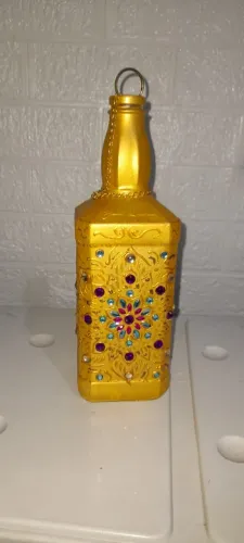 GARRAFA ARTESANAL INCENSARIO DOURADO