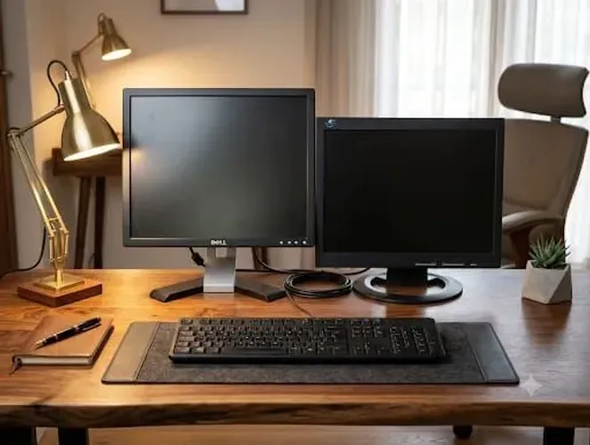2 monitores e 1 teclado