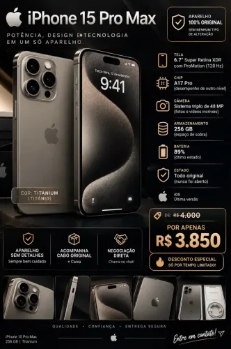 IPHONE 15 PRO MAX TROCO POR PC