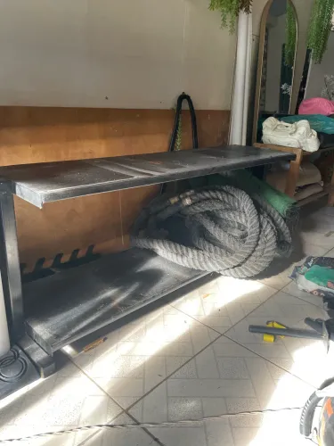 Estante de halteres e acessórios