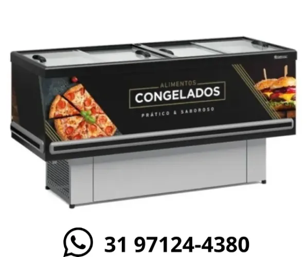Ilha de Congelados Vidro Reto 2M Gelopar