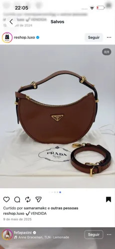 Bolsa Prada Elegante - Marrom
