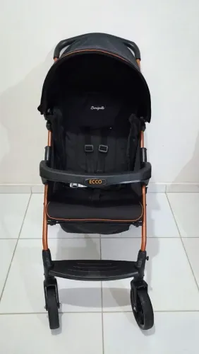 Carrinho de Bebê Burigotto Ecco Preto/Bronze