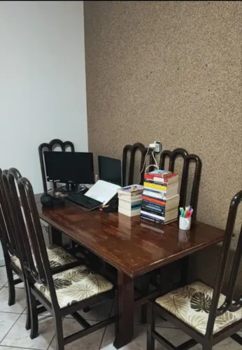 Mesa jantar 6 cadeiras - madeira