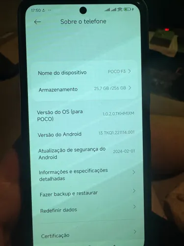 Xiaomi Poco f3 12gb de ram e 256gb de hd perfeito