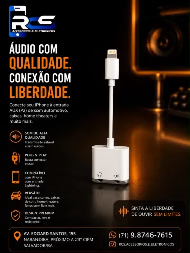 Adaptador De Fone De Ouvido Para iPhone