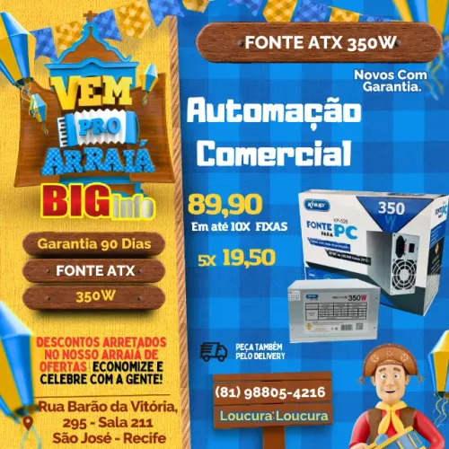 Fonte ATX 350W Knup