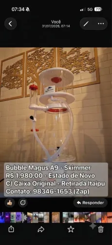 Skimmer Bubble Magus A9 Marinho