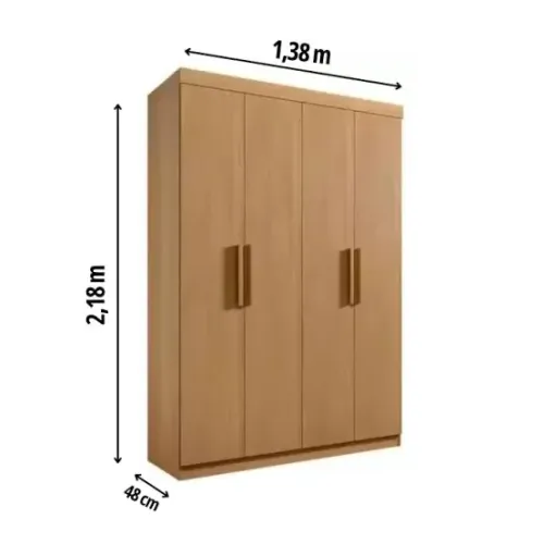 Vende-se Guarda Guarda Roupa Solteiro 4 Portas 3 Gravetas Colibri 100% Mdf 