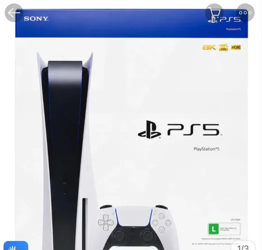 Ps5 fat com controle preto