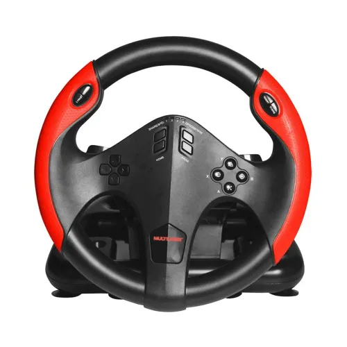 Volante Gamer Com Marcha e Pedal Multilaser JS087 - Multiplataforma