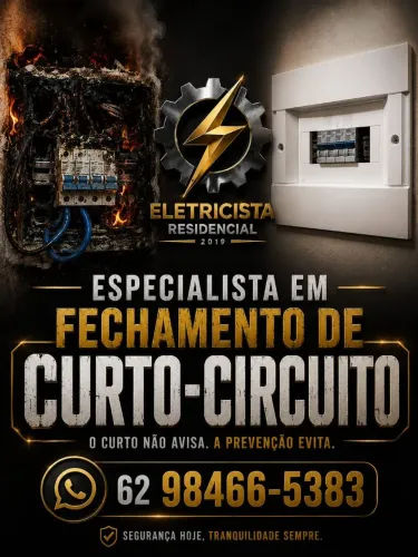 Eletricista Residencial Emergencial 24 horas em Senador Canedo-Go