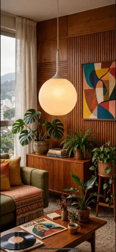 Lustre de vidro vintage