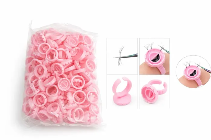 Anel Batoque Descartável Rosa - 100 Unidades