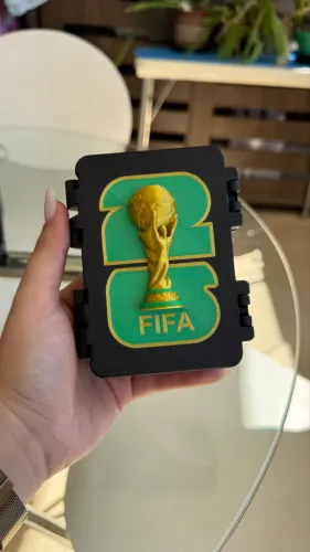 Caixinha Figurinha Copa do Mundo Taça Dourada 