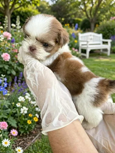 Lindo Filhote de Shih-tzu Macho (Fígado)