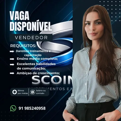 Estamos contratando vendedor(a)