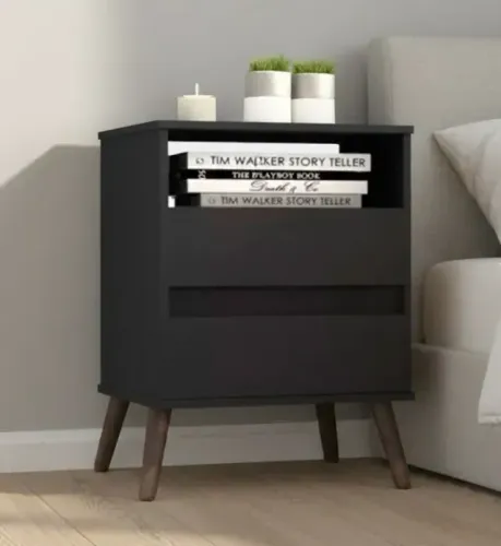 Criado Mudo Paris Preto (PRODUTO EM OFERTA)*