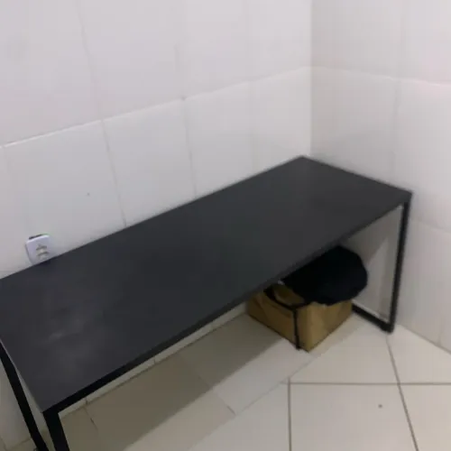 Mesa Escrivaninha Preta - Semi Nova - Estilo Industrial