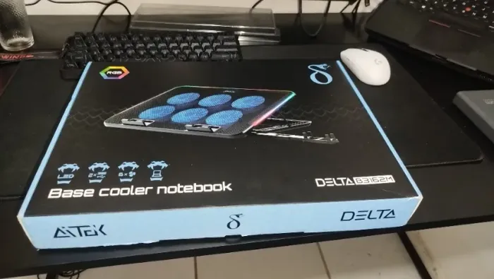 Base Cooler Notebook Gamer Altek Delta - 6 Fans + LED RGB (Novo na Caixa)