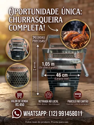 Churrasqueira alvenaria ( usada poucas vezes)