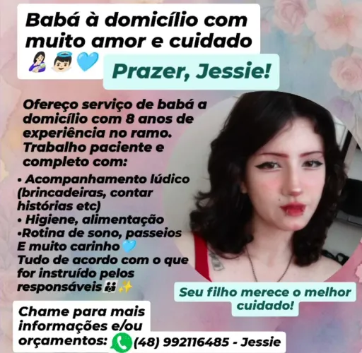 Serviço de babá à domicílio!