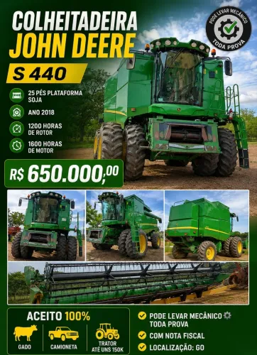 COLHEITADEIRA JOHN DEERE - S440