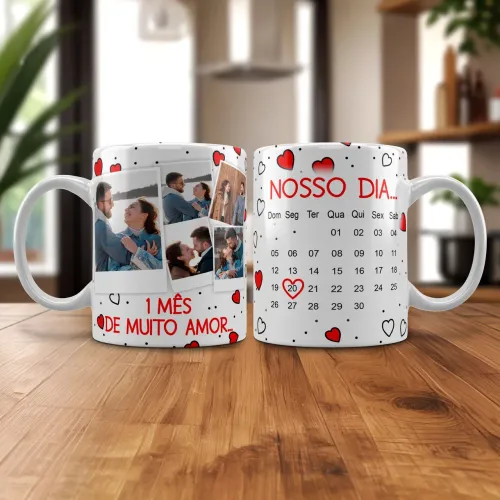 Caneca 1 mês de muito amor 